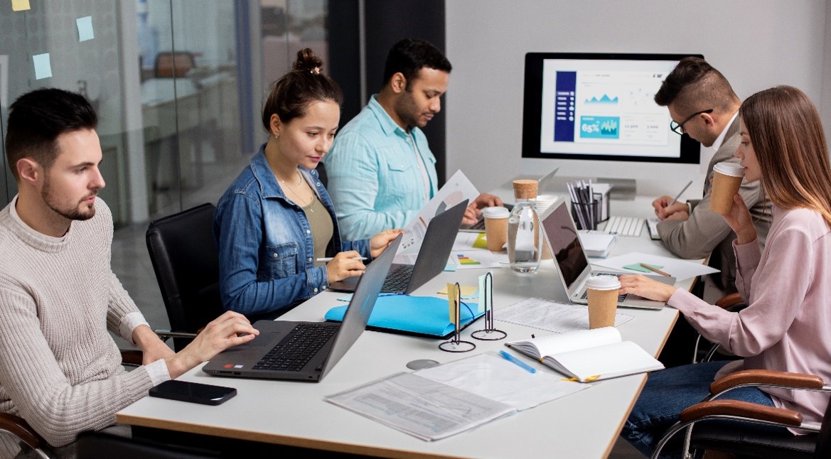 Developers in conference room