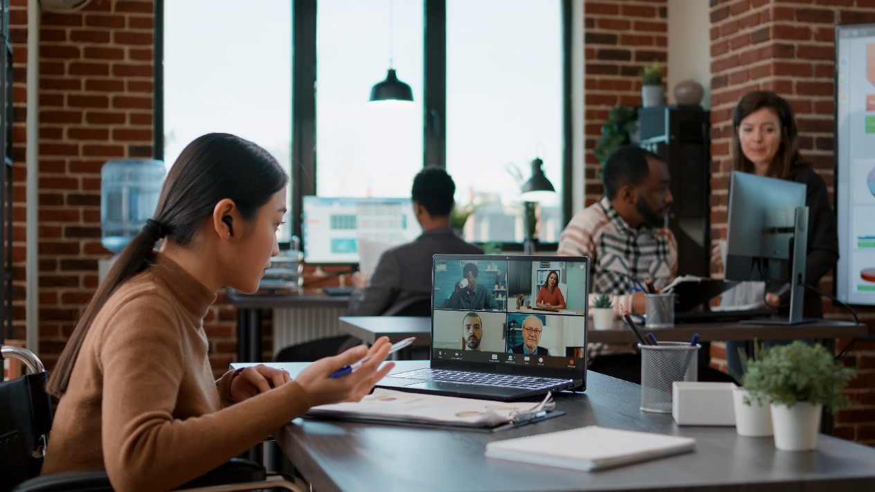 Remote team video conference